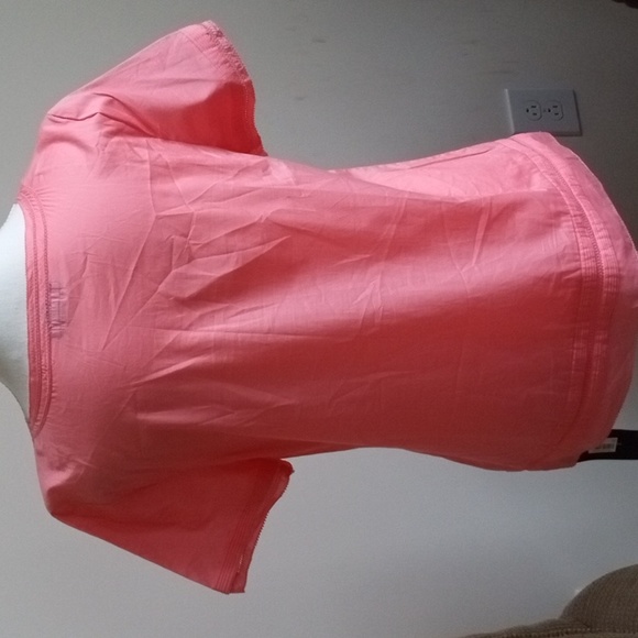 Tommy Hilfiger Medium cotton pleated top, short sleeves with crochet detail, NWT - Picture 4 of 9